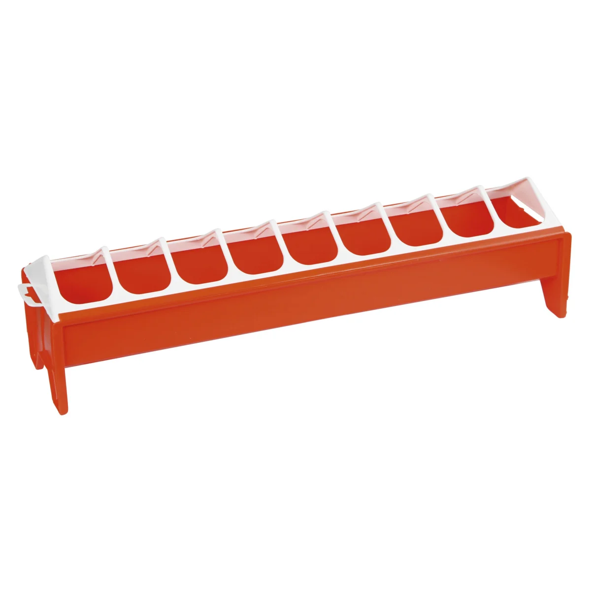 Futtertrog Kunststoff 50 x 12 cm f&uuml;r Hennen, rot