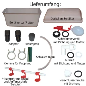 Nippeltränke für Geflügel bis 90 Tiere