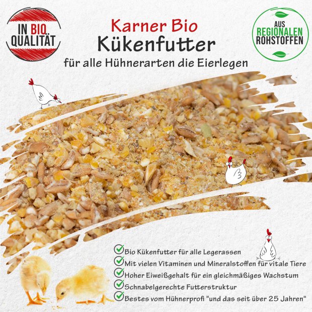 Bio Kükenfutter mehlig 9 kg