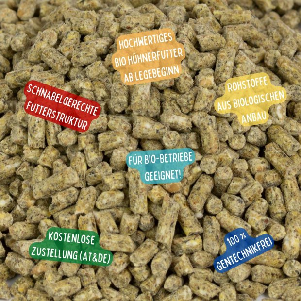 Bio Legehennenfutter pelletiert 25 kg