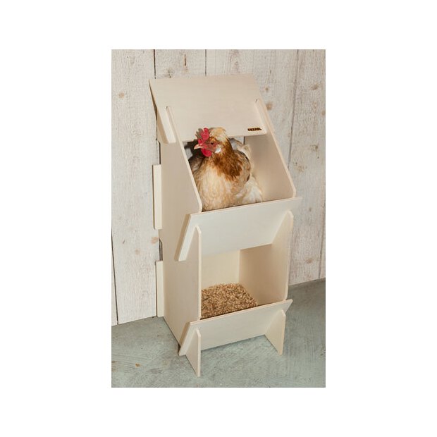 Hühner Legenest aus Holz unmontiert; 30x35x83cm