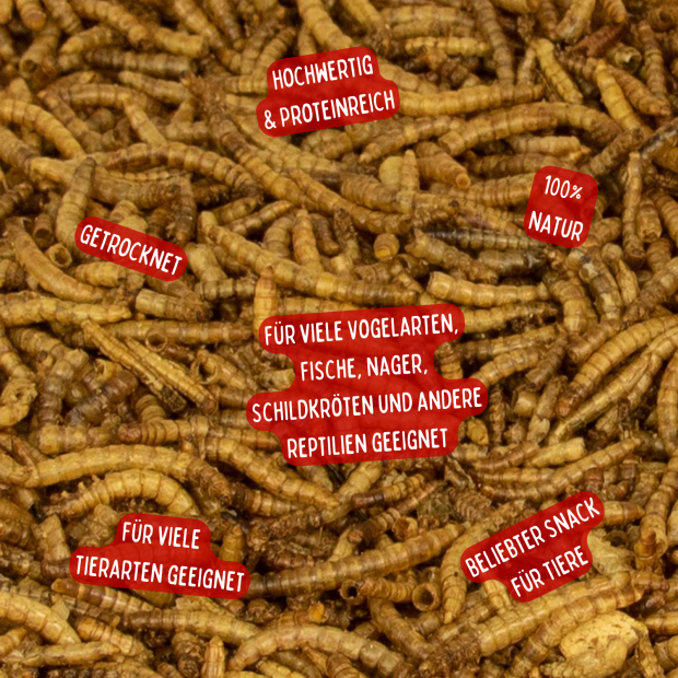 Karner Premium Mehlwürmer getrocknet im 16,25 Liter Sack