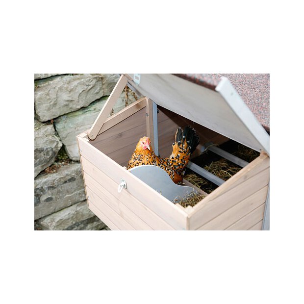 Hühnerstall Bonny m. Metall- rahmen am Boden 181x65x118cm
