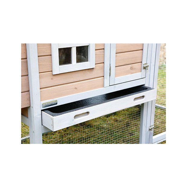 Hühnerstall Bonny m. Metall- rahmen am Boden 181x65x118cm