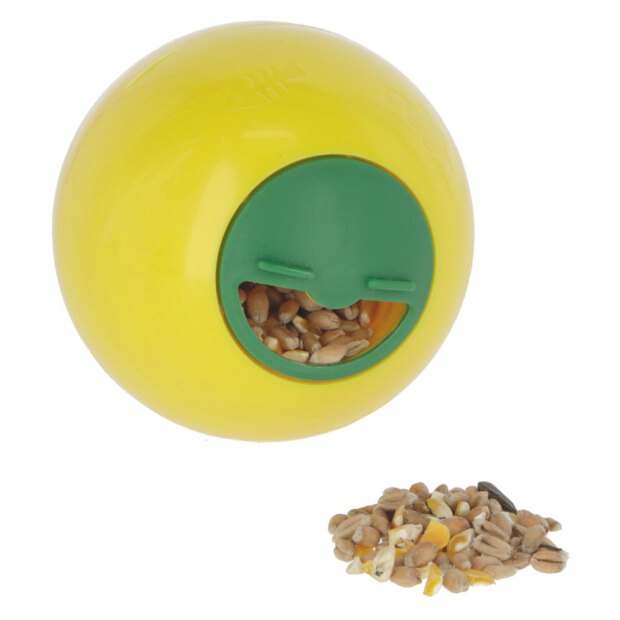 Snackball für Hühner und Katzen 7,5 cm gelb