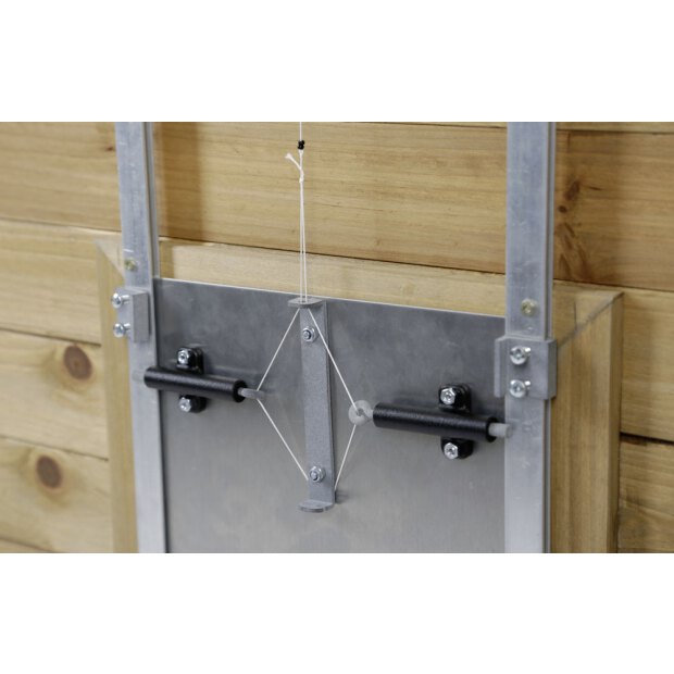 Selbstverriegelung für automatische Hühnertüre