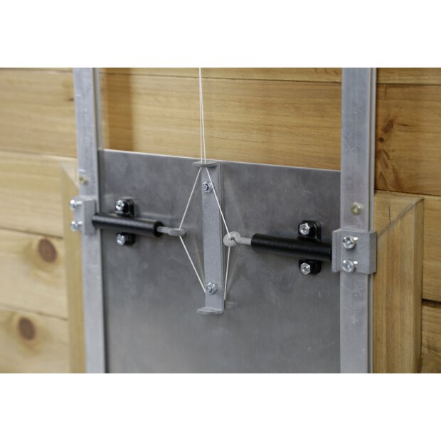 Selbstverriegelung für automatische Hühnertüre