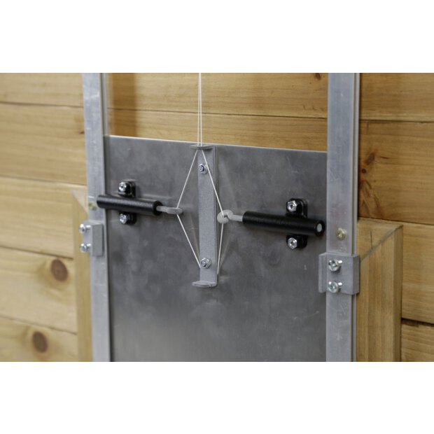 Selbstverriegelung für automatische Hühnertüre