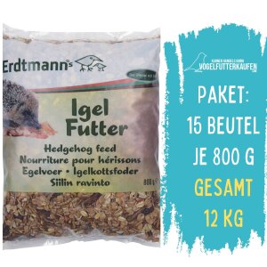 Igelfutter, 15 Beutel je 800 g