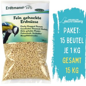 Fein gehackte Erdnüsse, 15 Beutel je 1000 g