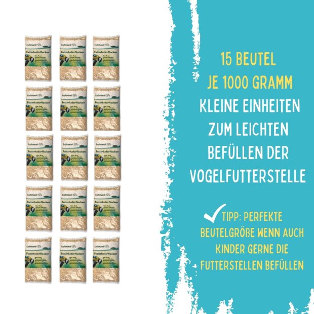 Futterhaferflocken 15 Beutel je 1000 g