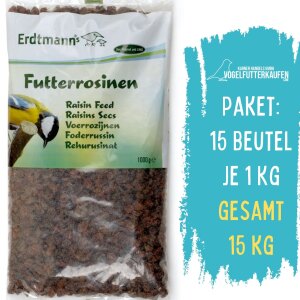 Futterrosinen, 15 Beutel je 1000g