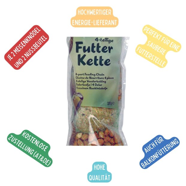 Vogelfutterkette 4 teillig, 24 Stk im Karton