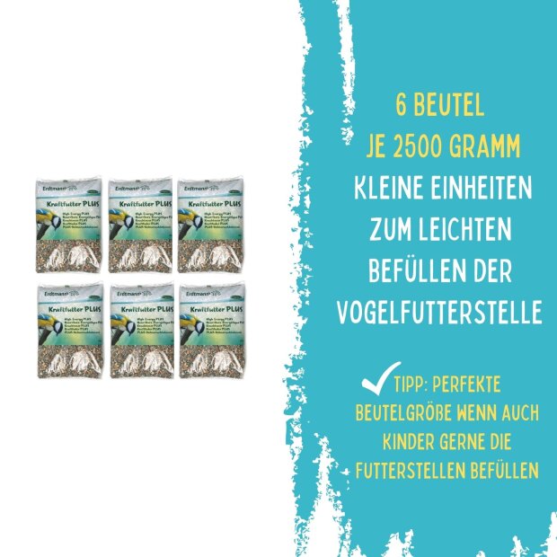 Kraftfutter PLUS, 6 Beutel je 2500