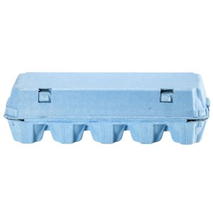 10er Eierverpackung unbedruckt blau 80 Stk im Bund