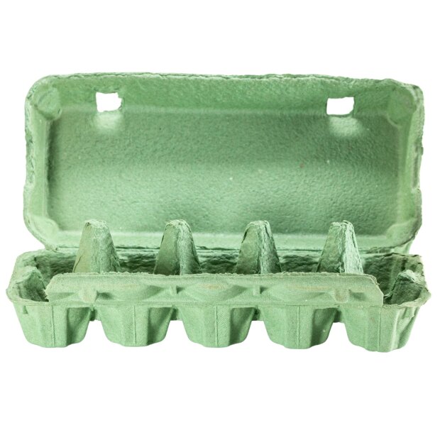 10er Eierverpackung unbedruckt grün, 80 Stk im Bund