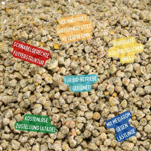 Karner Bio Legehennenfutter-Gusto granuliert 25 kg, gegen Lästlinge