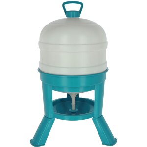 Geflügeltränke 30 l, türkis-weiß